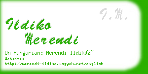 ildiko merendi business card